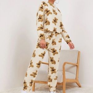 Teddy print Sherpa set